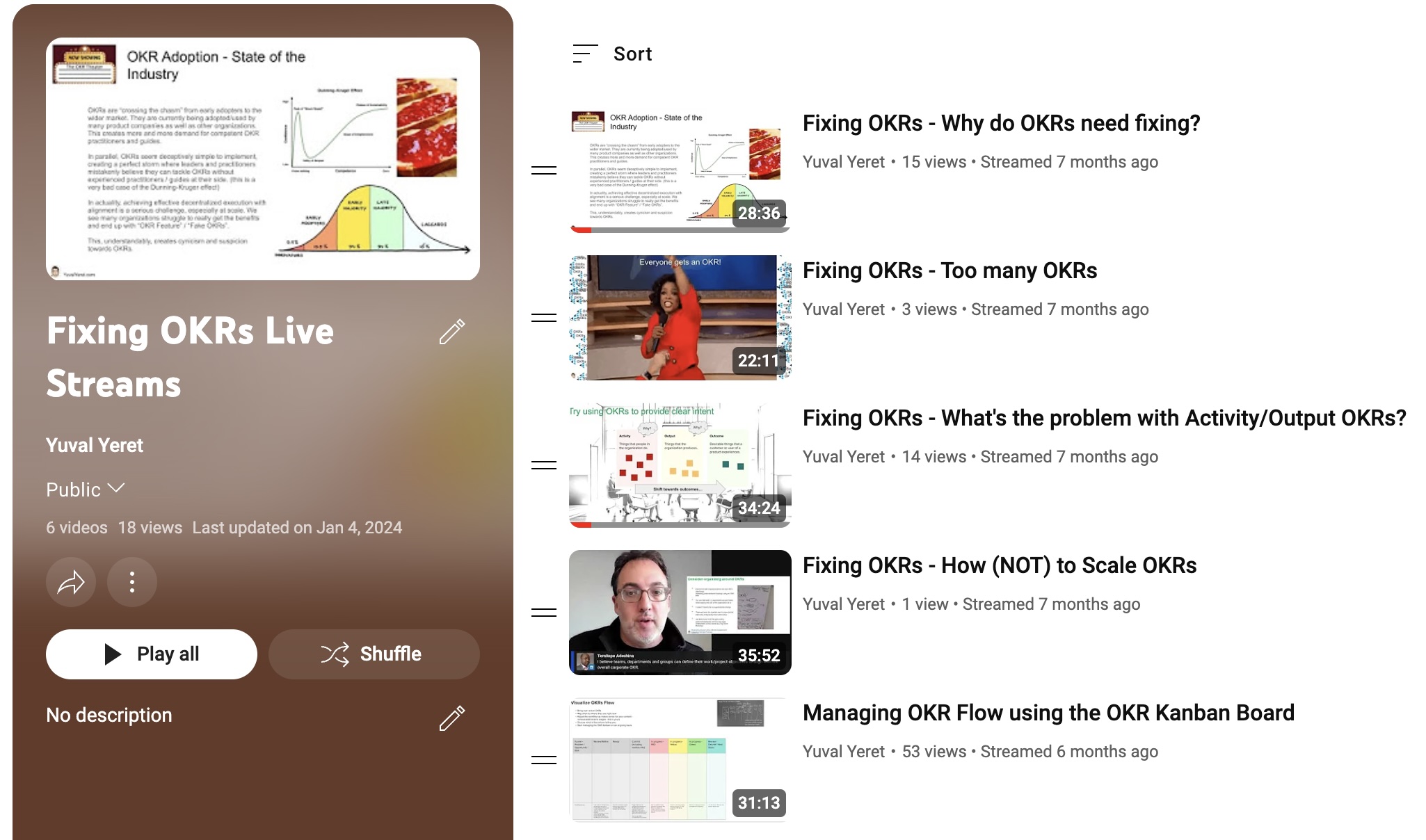 The Fixing OKRs Live Stream Series